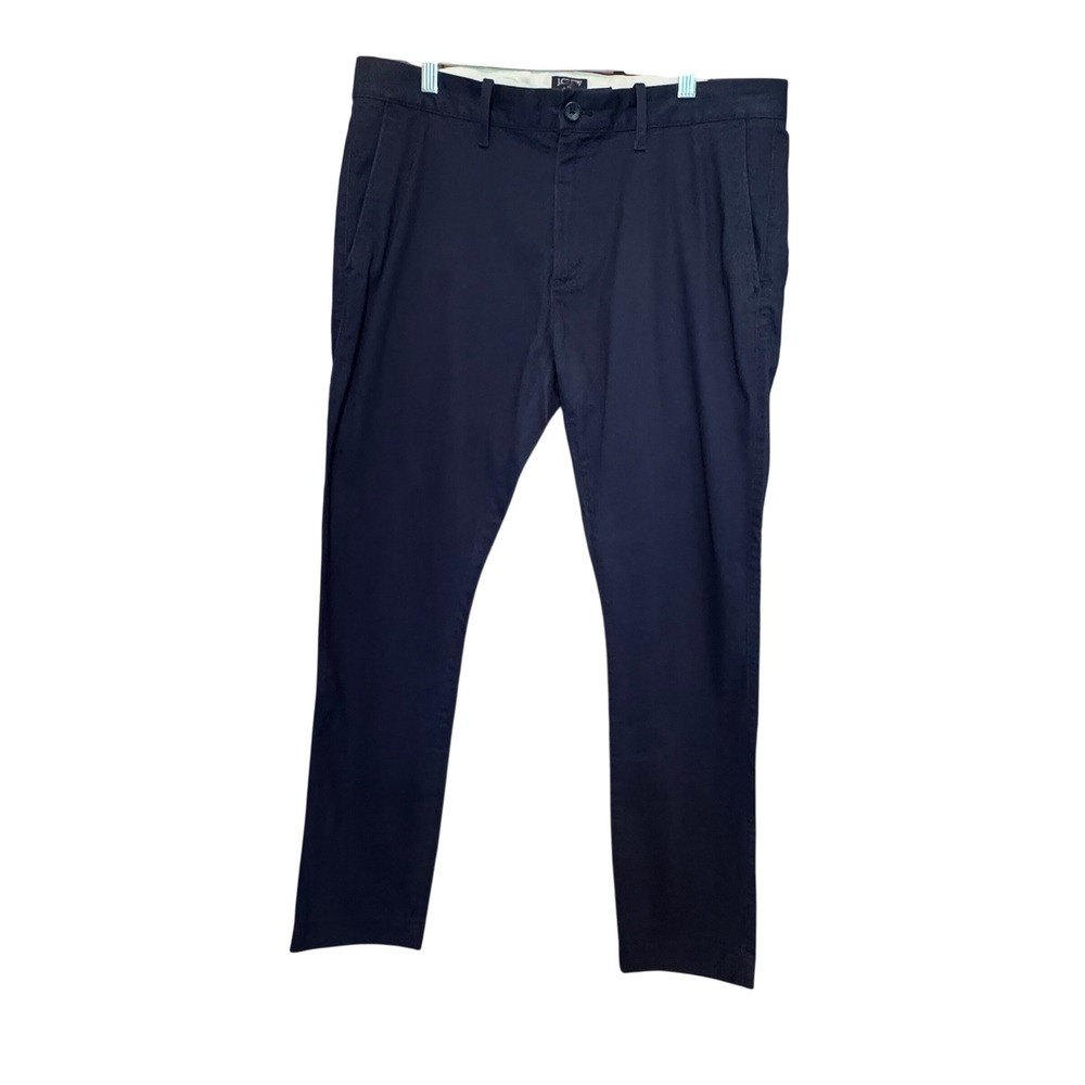 NWT J.Crew Flex Skinny Chino Pants Tag 33x30 Actual 35x29 Navy Blue Flex Cotton